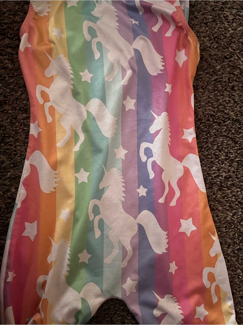 Girls Rainbow Unicorn Camisole One-Piece - Multicolor